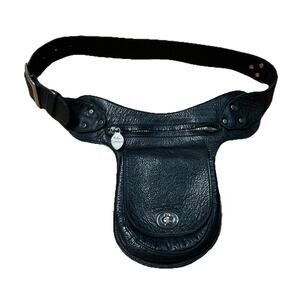 Black Leather Crossbody Bag